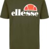 ELLESSE Póló 'Prado'  khaki / narancs / dinnye / fehér