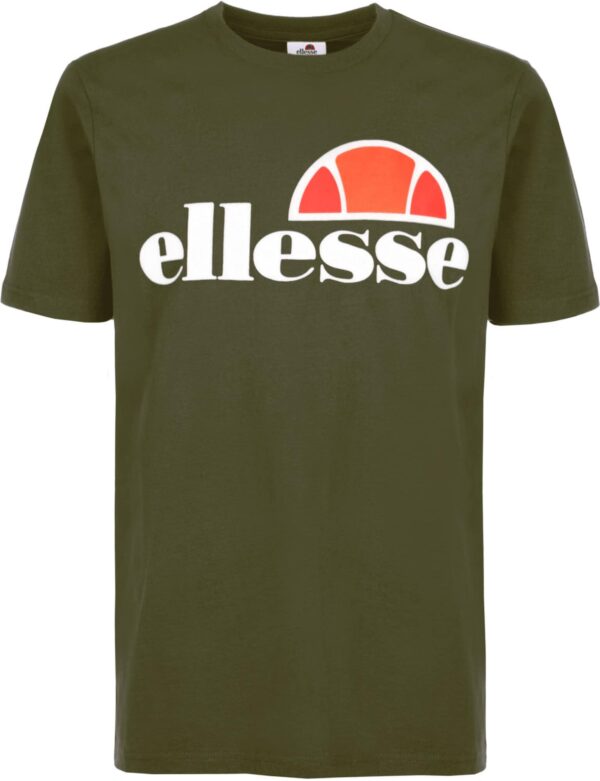 ELLESSE Póló 'Prado'  khaki / narancs / dinnye / fehér
