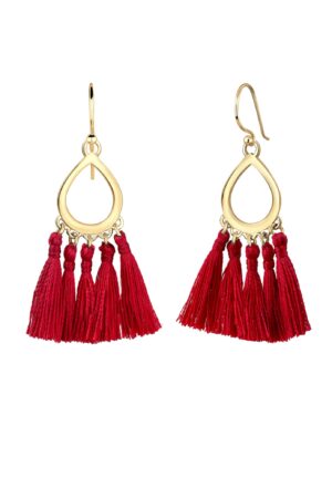 ELLI Fülbevalók 'Boho'  arany / piros
