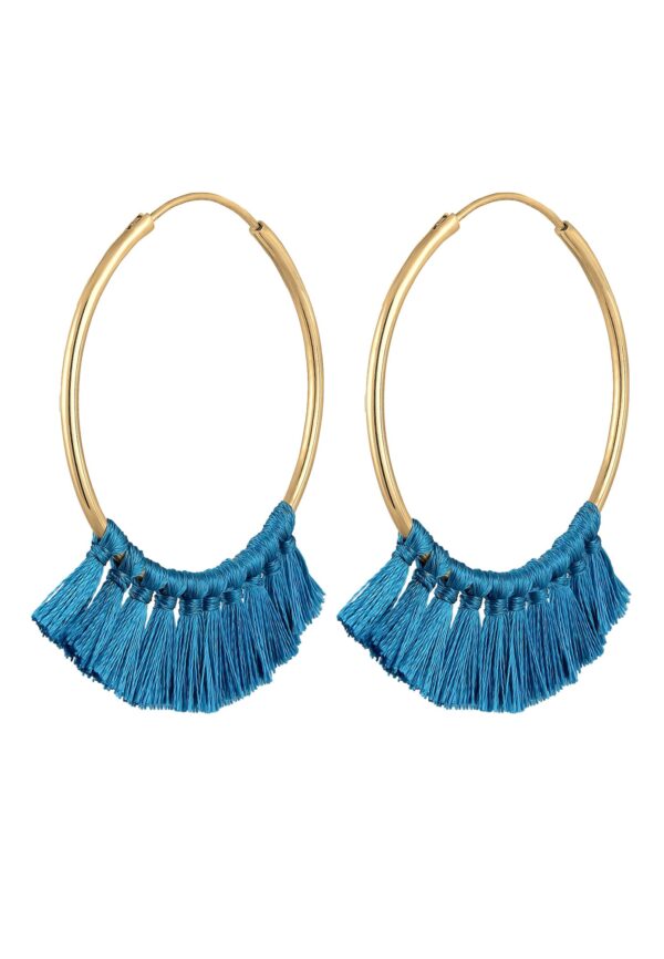 ELLI Fülbevalók 'Boho'  kék / arany