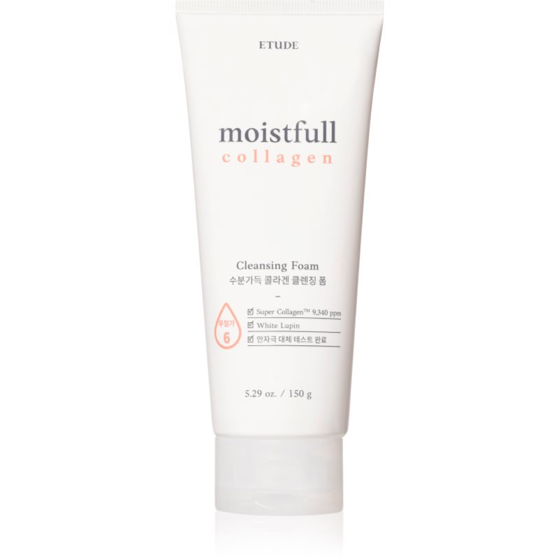 ETUDE Moistfull Collagen finoman tisztító hab hidratáló hatással 150 g-Ár