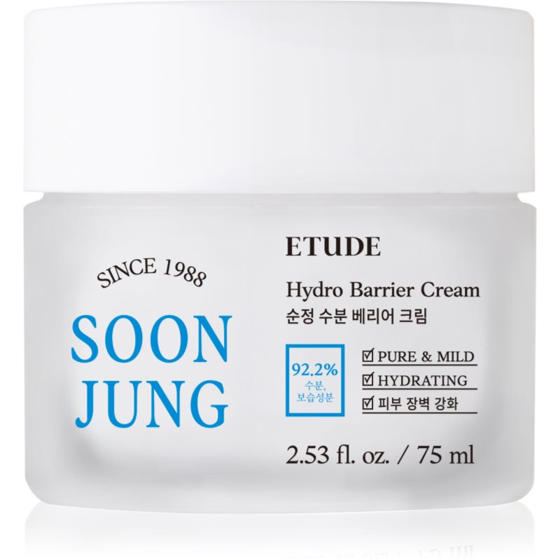 ETUDE SoonJung Hydro Barrier Cream intenzív nyugtató és védő krém érzékeny és irritált bőrre 75 ml-Ár