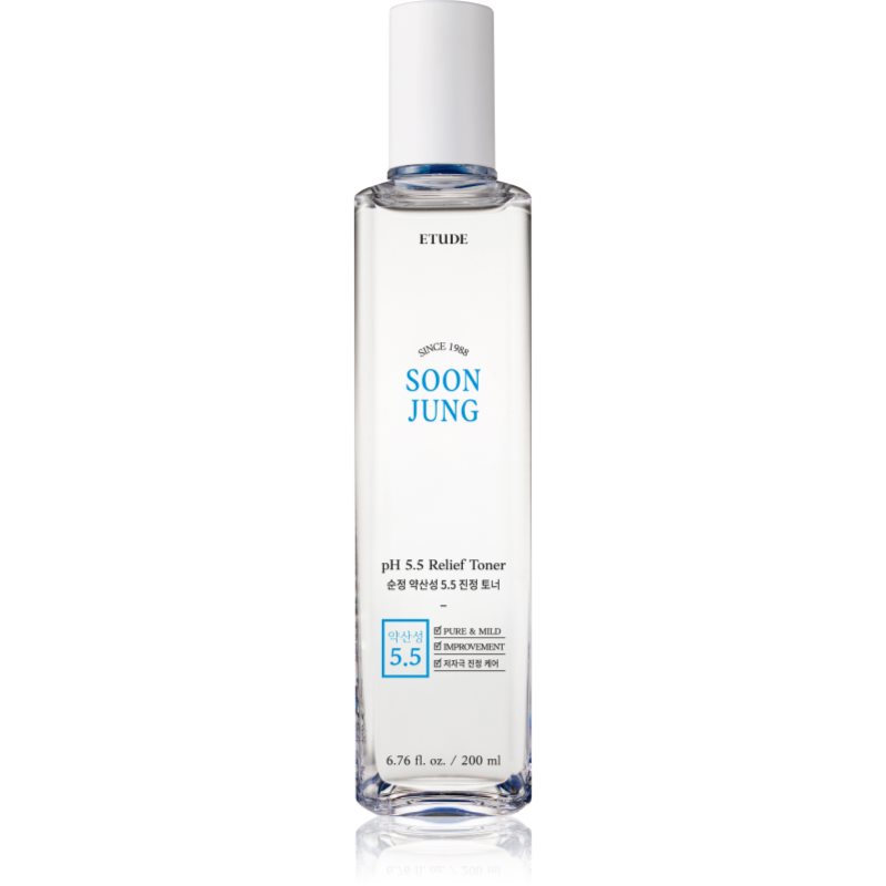 ETUDE SoonJung pH 5.5 Relief Toner nyugtató tonik arcra az arcbőr regenerálására és megújítására 200 ml-Ár