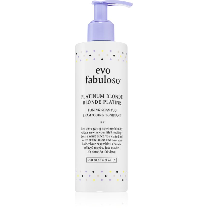 EVO Fabuloso Toning Shampoo lila tonizáló sampon semlegesíti a sárgás tónusokat 250 ml-Ár