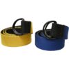 Easy D-Ring Belt Kids 2-Pack Black/Royal+Black/Yellow