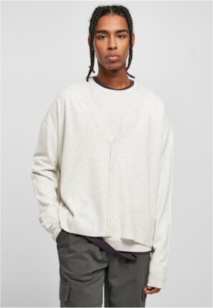 Eco Mix Boxes Cardigan Light Grey