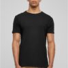 Eco-friendly fitted stretch T-shirt in black