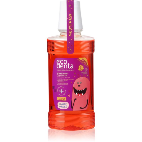 Ecodenta Super + Frissítő szájvíz gyermekeknek íz Strawberry 250 ml-Ár