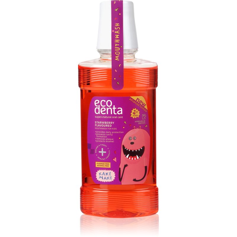 Ecodenta Super + Frissítő szájvíz gyermekeknek íz Strawberry 250 ml-Ár