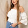 Ecru shoulder blouse