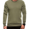 Edoti BASIC men's uniform round neck sweatshirt - dark olive green