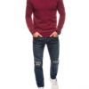 Edoti BASIC men's uniform round neck sweatshirt - maroon
