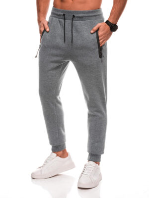 Edoti Men's BASIC uniform sweatpants - graphite melange V-7 EM-PABS Edoti Men's BASIC uniform sweatpants - graphite melange V-7 EM-PABS