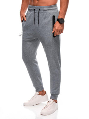 Edoti Men's BASIC uniform sweatpants - grey melange V-3 EM-PABS Edoti Men's BASIC uniform sweatpants - grey melange V-3 EM-PABS