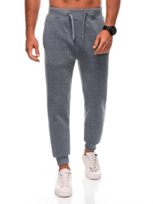 Edoti Men's BASIC uniform sweatpants joggers - grey melange Edoti Men's BASIC uniform sweatpants joggers - grey melange