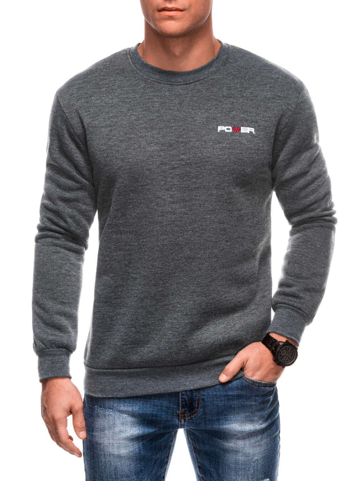 Edoti Men's hoodless sweatshirt
