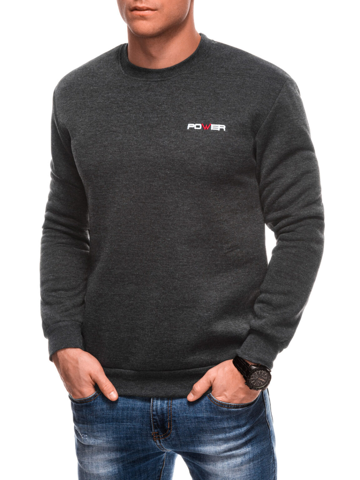 Edoti Men's hoodless sweatshirt