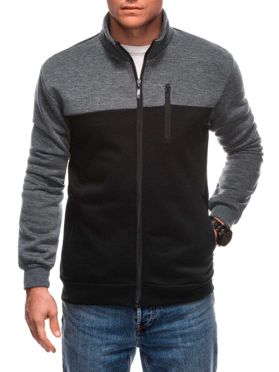 Edoti Men's hoodless sweatshirt