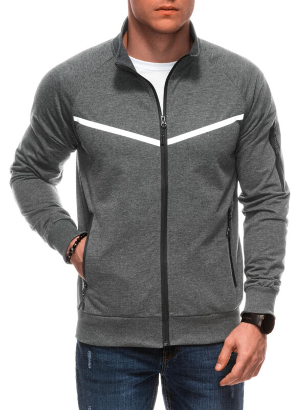 Edoti Men's unbuttoned sweatshirt
