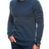 Edoti Men's uniform BASIC round neck sweatshirt - navy blue