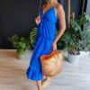 Edoti Strapless poplin maxi dress