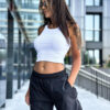 Edoti Striped crop top SL
