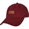 Elegant Bordeaux curved cap with patch