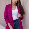 Elegant blazer with lapels dark purple