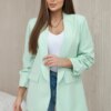 Elegant blazer with lapels light mint