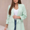 Elegant blazer with lapels light mint