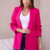 Elegant jacket with fuchsia-coloured lapels