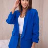Elegant jacket with lapels purple blue