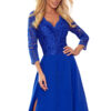 Elegant long dress with lace neckline Numoco