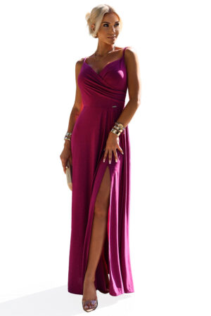 Elegant maxi long dress with shoulder straps Numoco