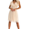 Elegant tulle dress with neckline and bow Numoco