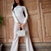 Elegant women's trousers with flared legs