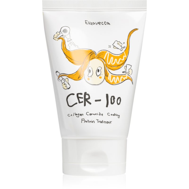 Elizavecca Cer-100 Collagen Ceramide Coating Protein Treatment kollagén maszk a fénylő és selymes hajért 100 ml-Ár