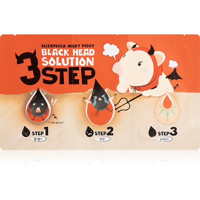 Elizavecca Milky Piggy 3 Step Black Head Solution három fázisú ápolás a fekete pontokra 1 db-Ár