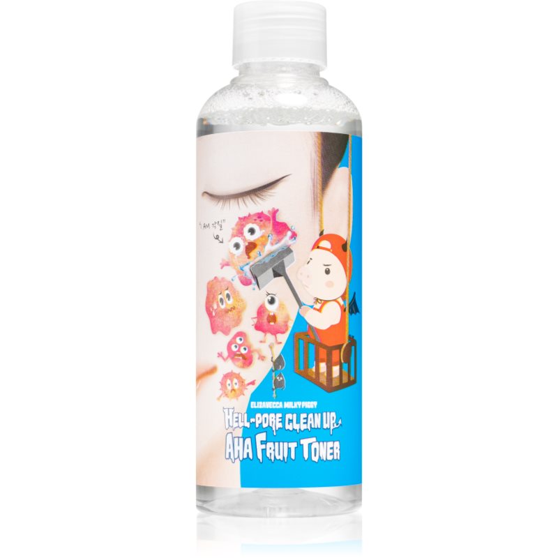 Elizavecca Milky Piggy Hell-Pore Clean Up AHA Fruit Toner pórusösszehúzó tonik peeling hatással 200 ml-Ár
