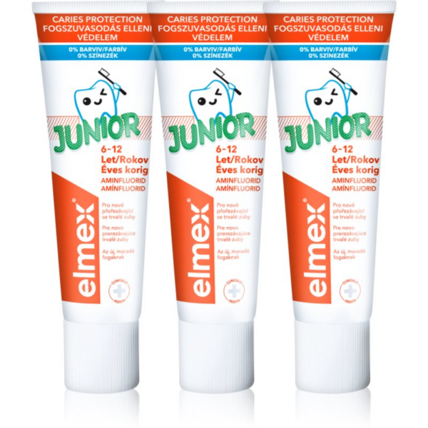 Elmex Junior 6-12 Years fogkrém gyermekeknek 3x75 ml-Ár
