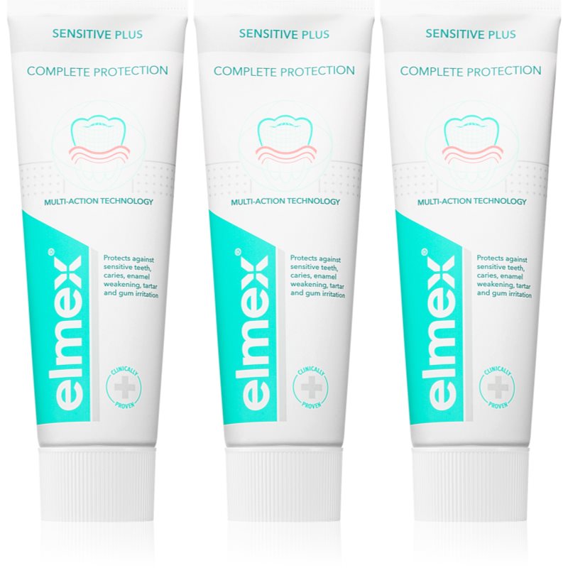 Elmex Sensitive Plus Complete Protection erősítő fogkrém 3x75 ml-Ár