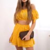 Embroidered mustard set