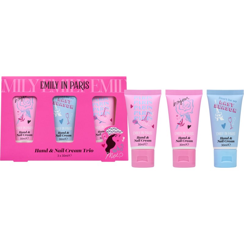 Emily In Paris Hand & Nail Cream Trio ajándékszett kézre 3x30 ml