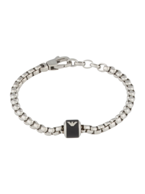 Emporio Armani Karkötő  fekete / ezüst-Hungary
