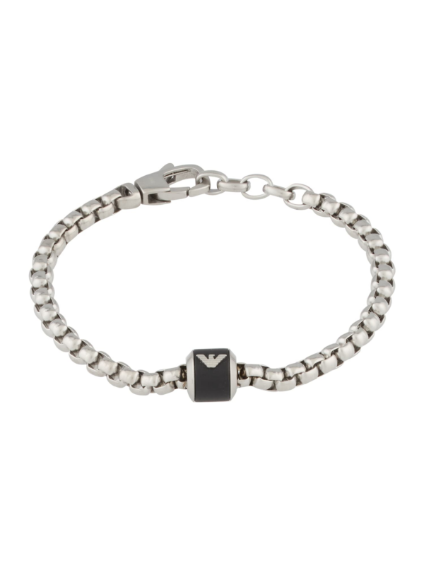 Emporio Armani Karkötő  fekete / ezüst-Hungary