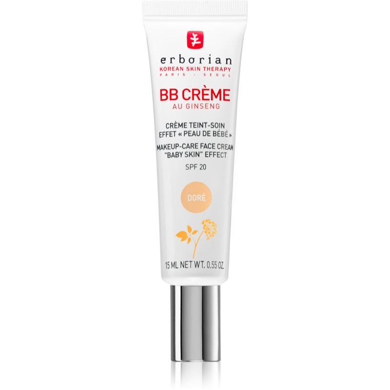 Erborian BB Cream tonizáló krém a bőr tökéletes külalakjáért SPF 20 kis csomagolás árnyalat Doré  15 ml-Eredeti