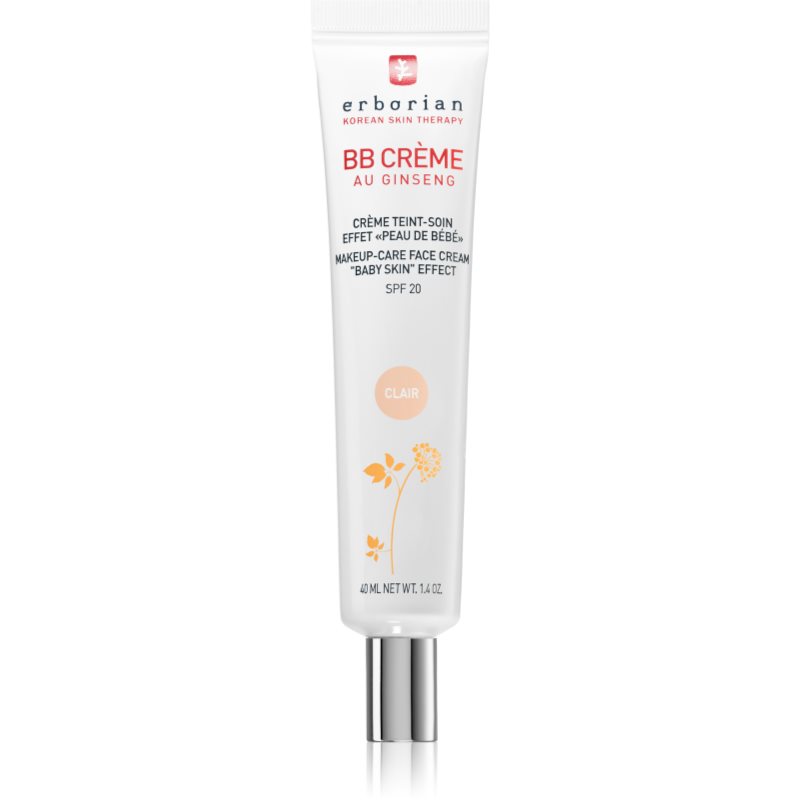 Erborian BB Cream tonizáló krém a bőr tökéletes külalakjáért SPF 20 nagy csomagolás árnyalat Clair 40 ml-Eredeti