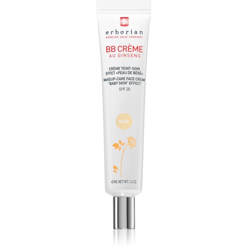 Erborian BB Cream tonizáló krém a bőr tökéletes külalakjáért SPF 20 nagy csomagolás árnyalat Nude 40 ml-Eredeti