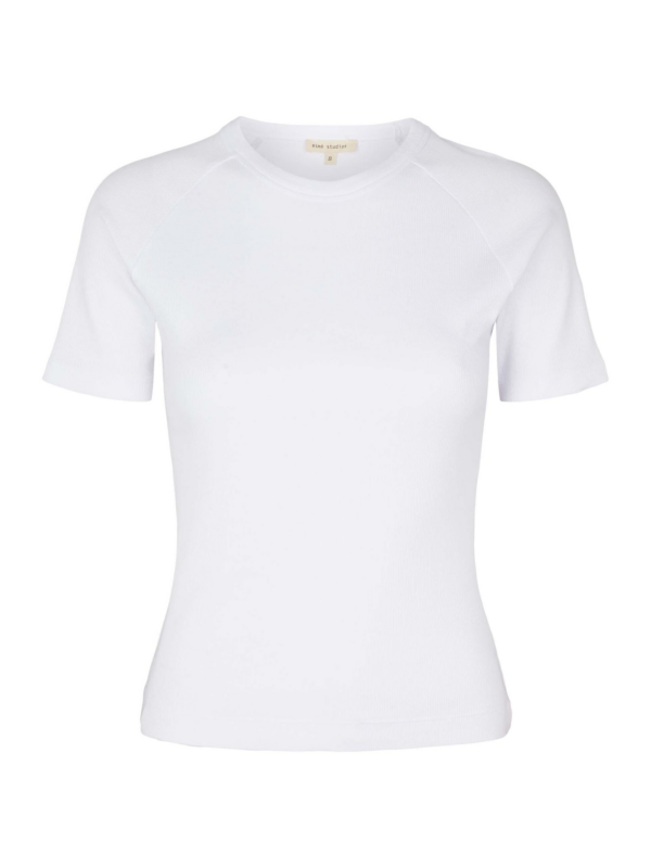 Esmé Studios Póló 'ESBlossom SS O-neck Rib'  fehér-Ár