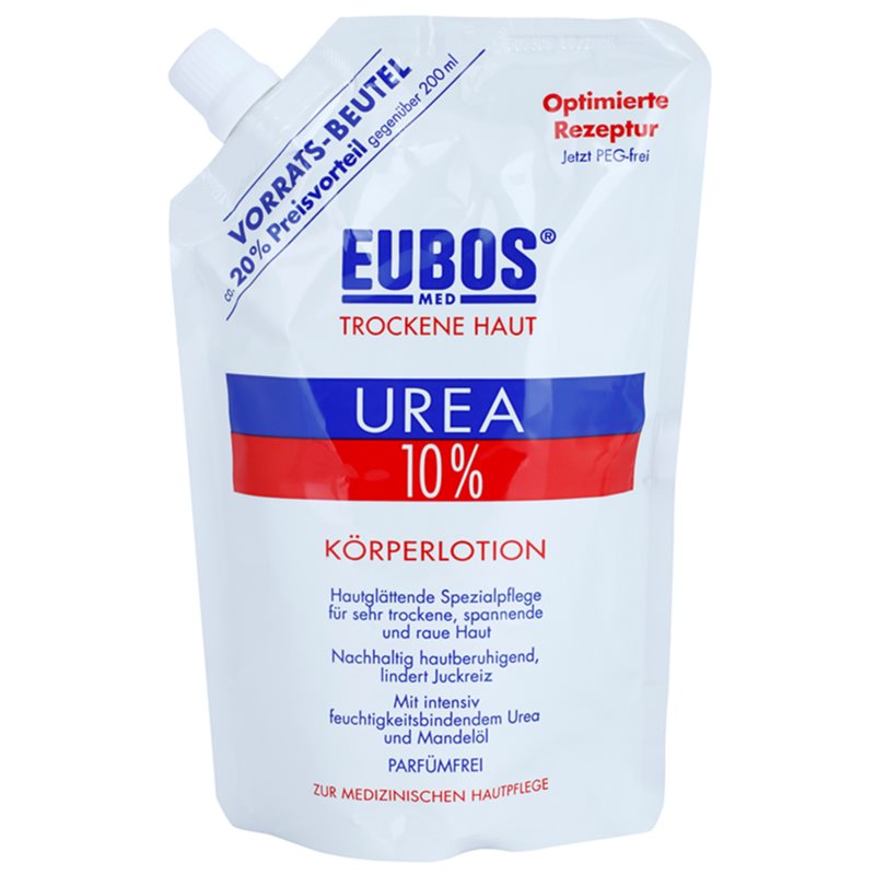 Eubos Dry Skin Urea 10% hidratáló testápoló száraz és viszkető bőrre utántöltő 400 ml-Eredeti